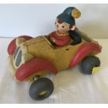 A vintage Bendy Toys rubber Noddy in his car.