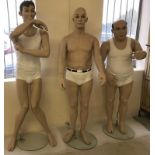 Set of 3 Hans Boodt 'Uglies' full size mannequins.