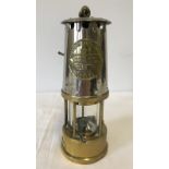 An original c1950's brass miners lamp by The Protector Lamp and Lighting Company Ltd of Eccles.