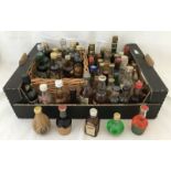 A collection of 50+ alcohol miniatures and miniature bottles to include Dimples whiskey.