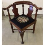 A late Victorian corner chair.