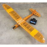 A large remote control scratch built plane.