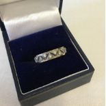 9ct gold & silver full eternity ring.