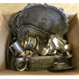 A quantity of assorted silver plate items.