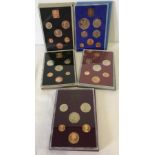 5 Great Britain & NI standard coinage proof sets.