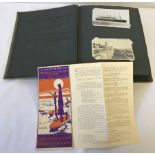 A postcard and photograph album from a Round the World Cruise 1926 -27.