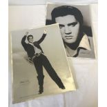 2 Vintage Dufex Foil Art prints of Elvis Presley by F.J. Warren.