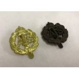 ATS Ladies cap badge, plastic and brass.