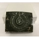 A German WWII Waffen SS Buckle in combat green.