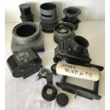 A quantity of original WW2 Spitfire reconnaissance camera parts.