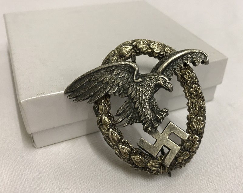 A German WWII Luftwaffe Observers War badge.