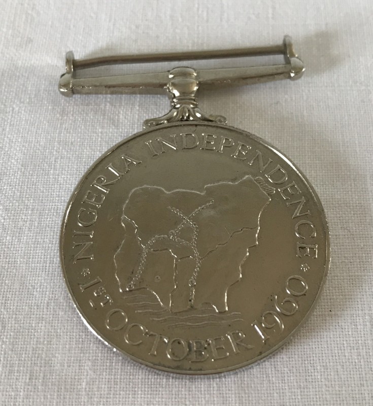 A 1960 Nigerian Independence Medal without ribbon.