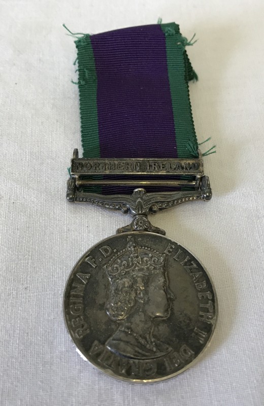 A Campaign Service medal with clasp for Northern Ireland.