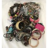 A large quantity of modern costume jewellery. To include necklaces, bangles and earrings.