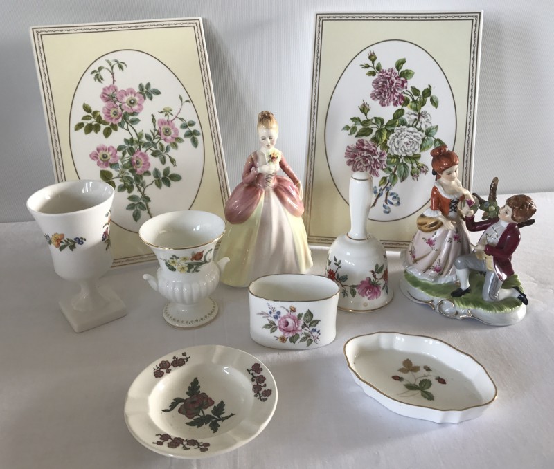 A collection of porcelain ornaments.