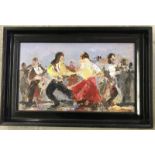 Modern oil on board of c1950's Rock 'n Roll dancers.