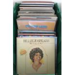 A box containing A large quantity of vintage vinyl records.