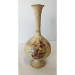 A Royal Worcester blush Ivory vase with pretty floral decoration.