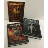 3 Warhammer book. 2 x 40,000 books and The Game of Fantasy Battles.