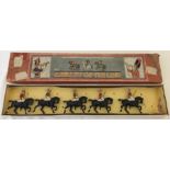 5 boxed 'Johillco' Hill & Co. lead mounted Lifeguard toy soldiers.