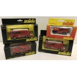 4 boxed Solido French Fire Service vehicles.