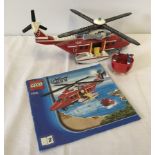Lego City Fire Helicopter and bucket 7206.