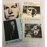 4 soft cover books covering the history and works of H.P. Lovecraft.