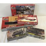 5 boxed unmade Airfix kits.