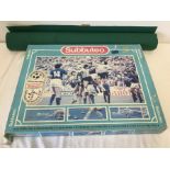 A boxed Subbuteo Italia '90 World Cup table football set.