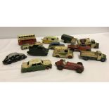 12 unboxed vintage Dinky vehicles together with a Vilmer (Denmark) lorry.