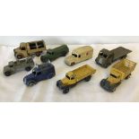A collection of 8 vintage Dinky lorries & vans.