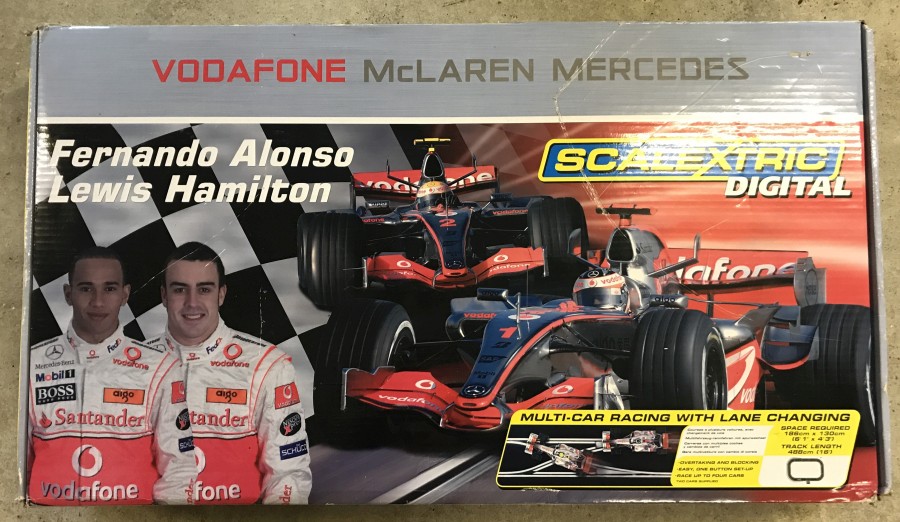 A boxed McLaren Mercedes Scalextric Digital set.