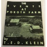 Rare soft cover copy of 'The Events at Poroth Farm' by T. E. D. Klein.
