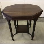 A Victorian octagonal occasional table.