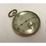 A vintage gold plated Siro Senior Jewelled Swiss made pocket watch.