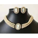 A set of vintage Lotus simulated pearl jewellery.