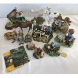 A small collection of mixed ceramics to include Lilliput lane, Border Fine Arts and Royal Doulton.