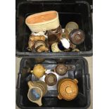 2 boxes of assorted ceramics and stoneware.
