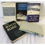 5 hardback books on Antarctic exploration.