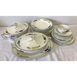 A quantity of dinnerware by W.H. Grindley & Co Ltd. With fruit decoration.