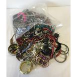 A bag of costume jewellery.