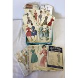 A small collection of vintage ladies dress patterns to include 1920's, 1940,s and 1950,s.