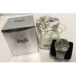 A men's Dolce & Gabbana chronograph style watch in working order.