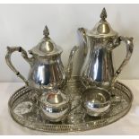 A Viner's silver plated tea & coffee set.