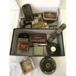 A collection of vintage smoking related items together with a quantity of shaving related items.