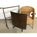A cane bedroom / conservatory chair.