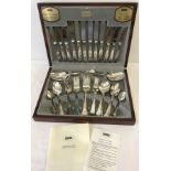 A Viner's 44 piece silver plated canteen of cutlery.