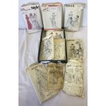A small collection of Vintage wedding dress and bridesmaid dress patterns. Dating from 1940's -70's.