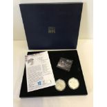 2 x 2012 Olympics commemorative £5 coins in collectors tray.