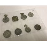 A collection of 8 Victorian commemorative medals.